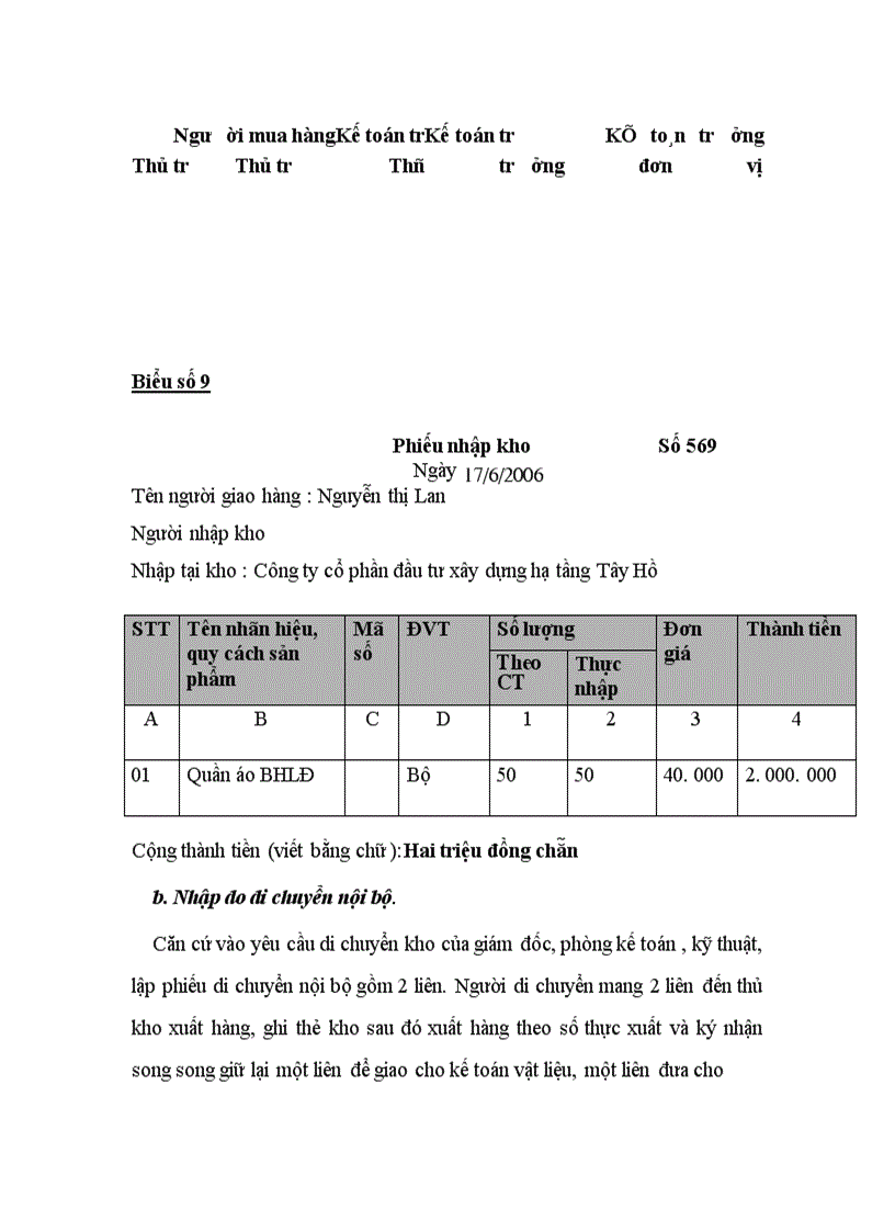 image for page Công tác kế toán nguyên vật liệu tại Công ty cổ phần đầu tư xây dựng hạ tầng Tây Hồ