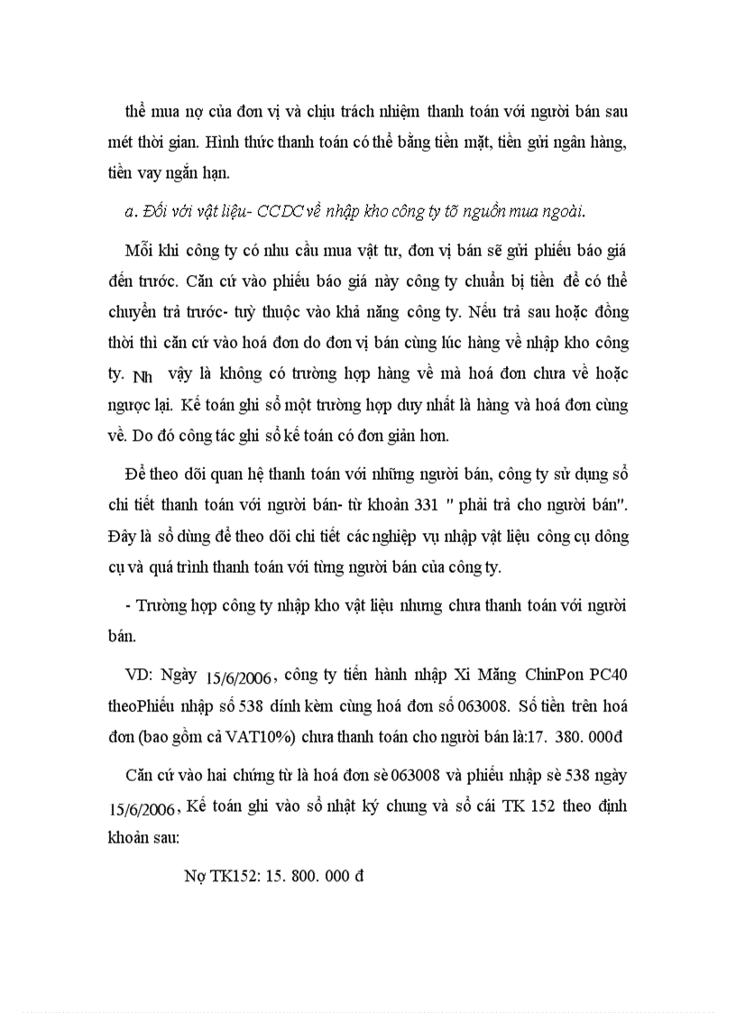 image for page Công tác kế toán nguyên vật liệu tại Công ty cổ phần đầu tư xây dựng hạ tầng Tây Hồ