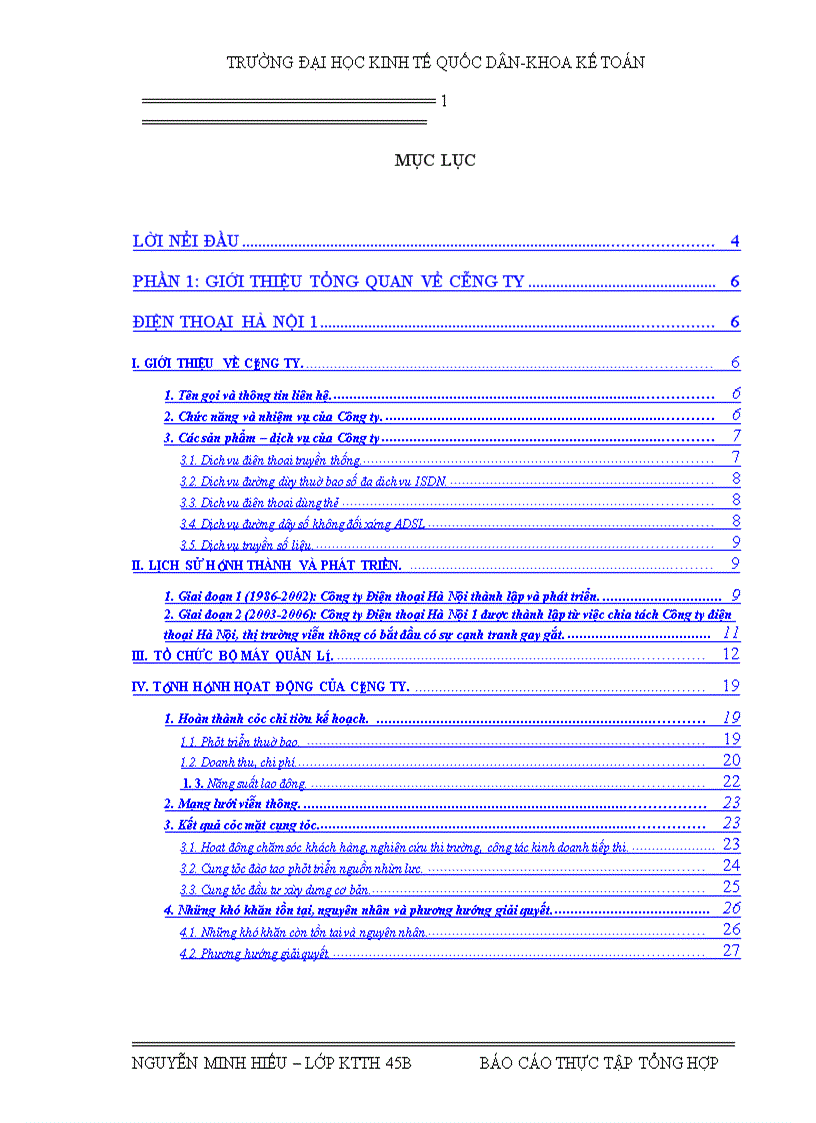 image for page Báo cáo thực tập tại Công ty điện thoại Hà Nội 1