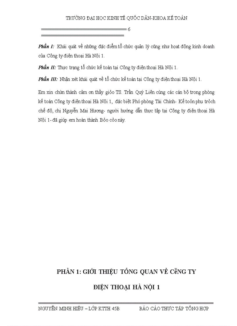 image for page Báo cáo thực tập tại Công ty điện thoại Hà Nội 1