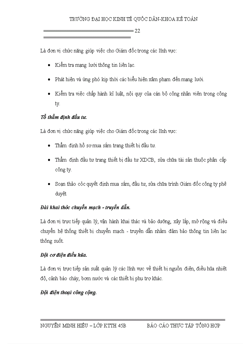 image for page Báo cáo thực tập tại Công ty điện thoại Hà Nội 1