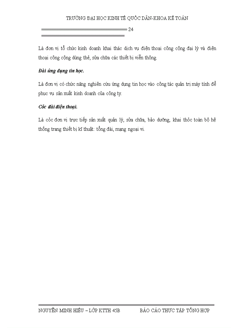 image for page Báo cáo thực tập tại Công ty điện thoại Hà Nội 1