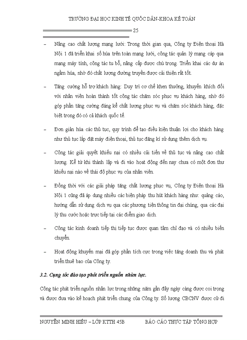 image for page Báo cáo thực tập tại Công ty điện thoại Hà Nội 1