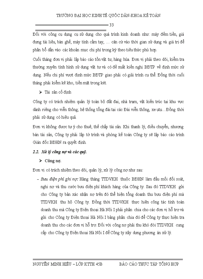 image for page Báo cáo thực tập tại Công ty điện thoại Hà Nội 1