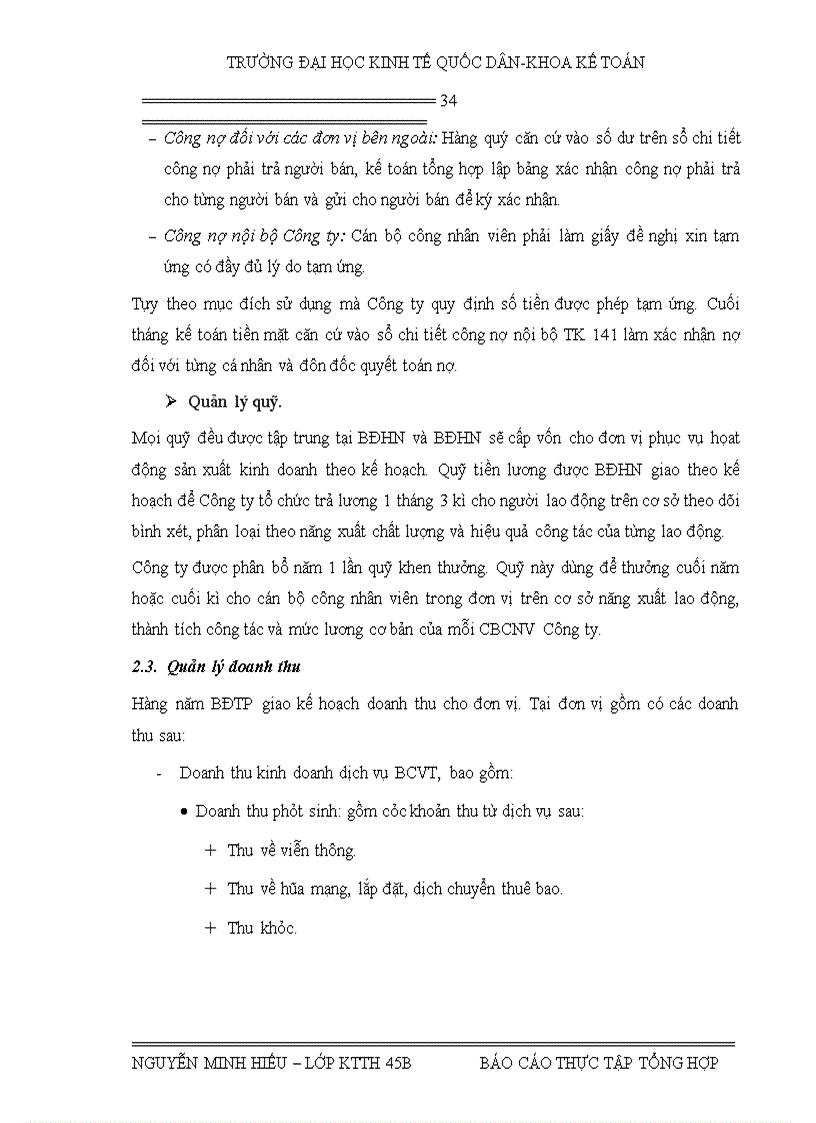 image for page Báo cáo thực tập tại Công ty điện thoại Hà Nội 1