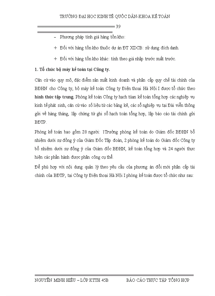 image for page Báo cáo thực tập tại Công ty điện thoại Hà Nội 1