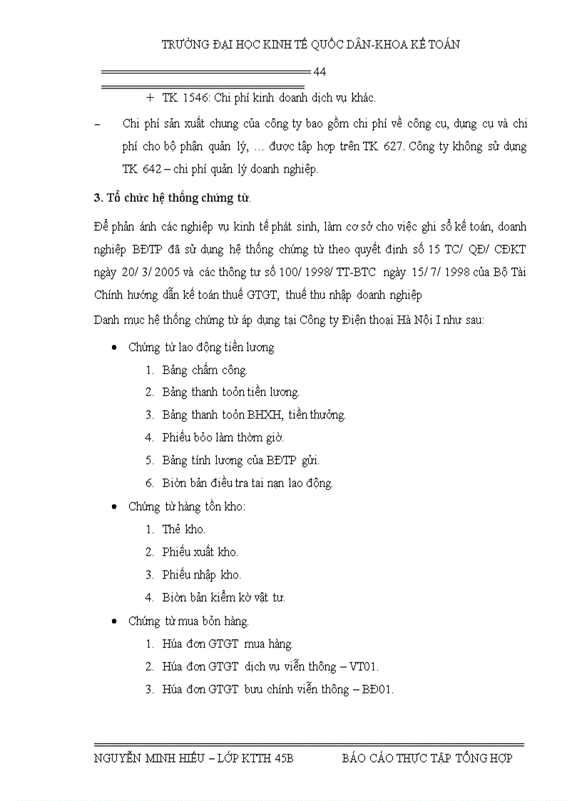 image for page Báo cáo thực tập tại Công ty điện thoại Hà Nội 1