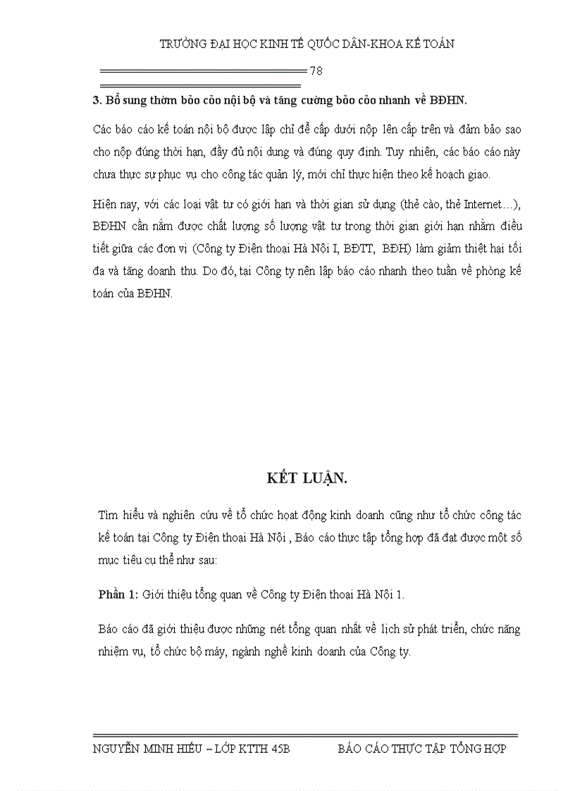 image for page Báo cáo thực tập tại Công ty điện thoại Hà Nội 1