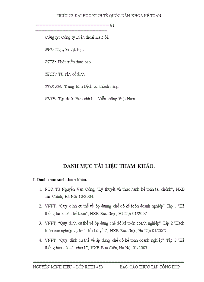 image for page Báo cáo thực tập tại Công ty điện thoại Hà Nội 1