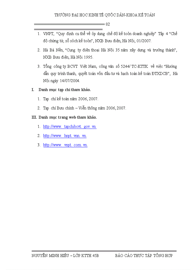 image for page Báo cáo thực tập tại Công ty điện thoại Hà Nội 1