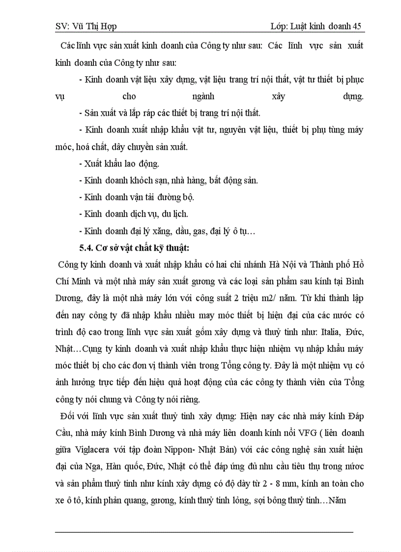 image for page Báo cáo thực tập tại Công ty kinh doanh và xuất nhập khẩu Viglacera