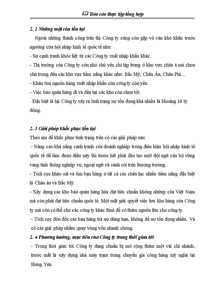 image for page Báo cáo thực tập tổng hợp Công ty cổ phần xuất nhập khẩu và hợp tác đầu tư Vilexim