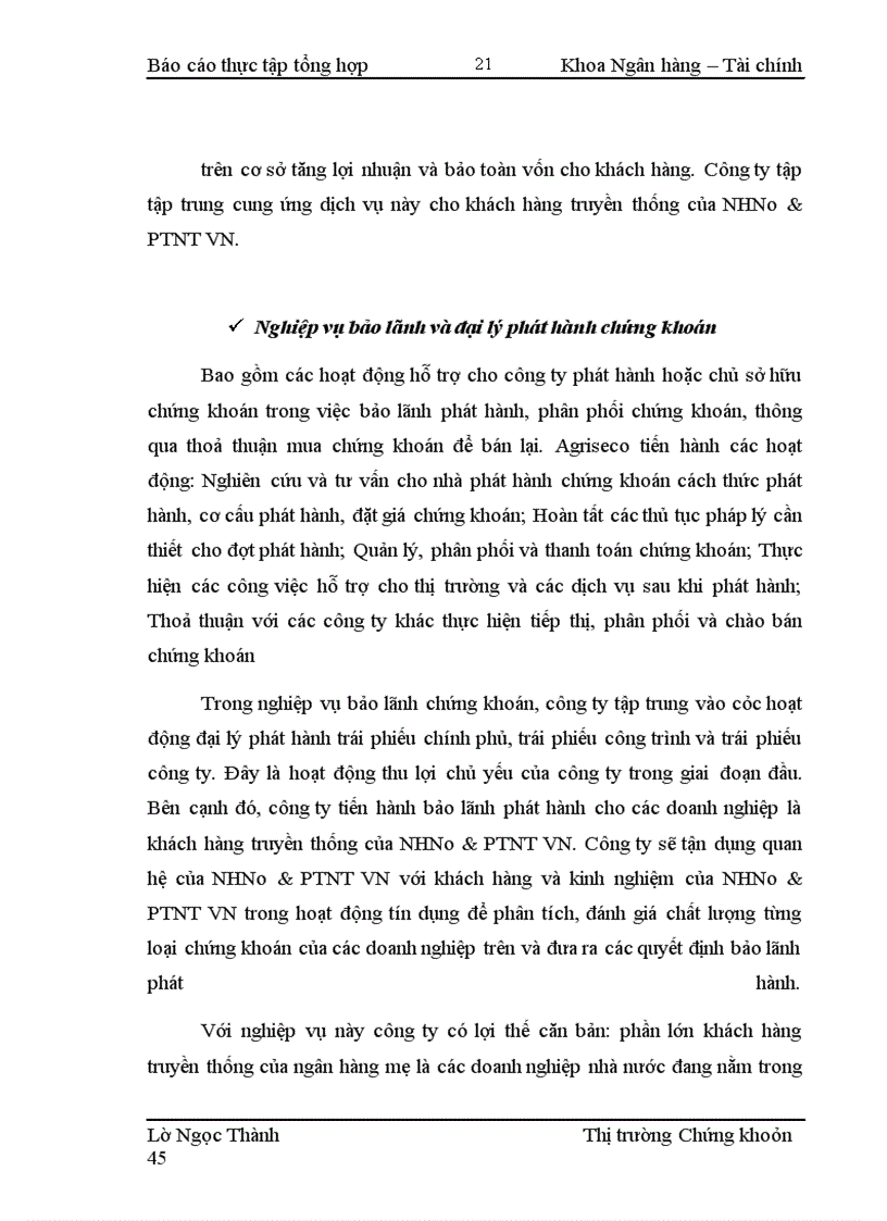 image for page Báo cáo thực tập tổng hợp Công ty TNHH chứng khoán ngân hàng nông nghiệp và phát triển nông thôn Việt Nam (Agriseco)