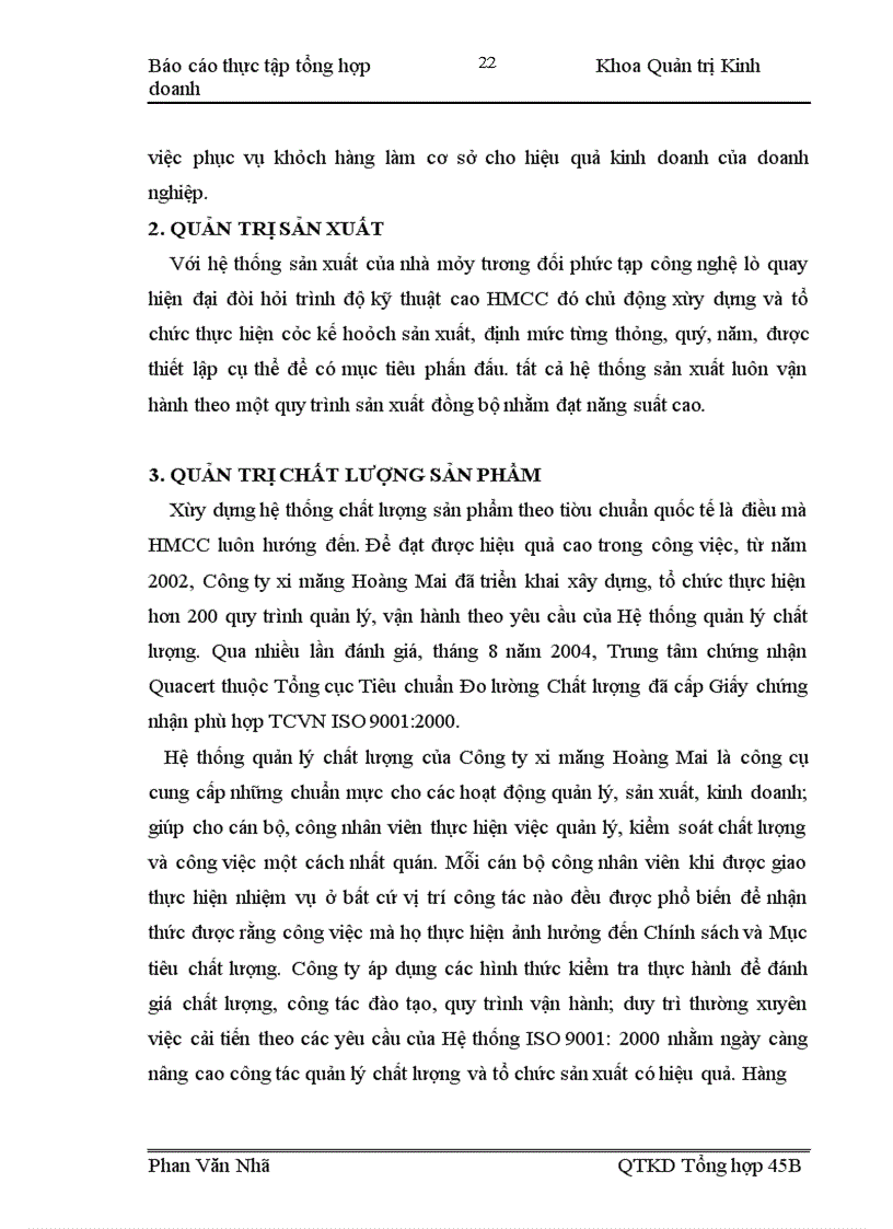 image for page Báo cáo thực tập tổng hợp tại Công ty xi măng Hoàng Mai
