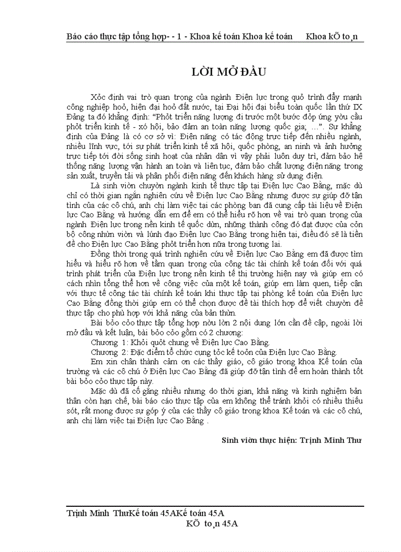 image for page Báo cáo thực tập tổng hợp tại Điện lực Cao Bằng