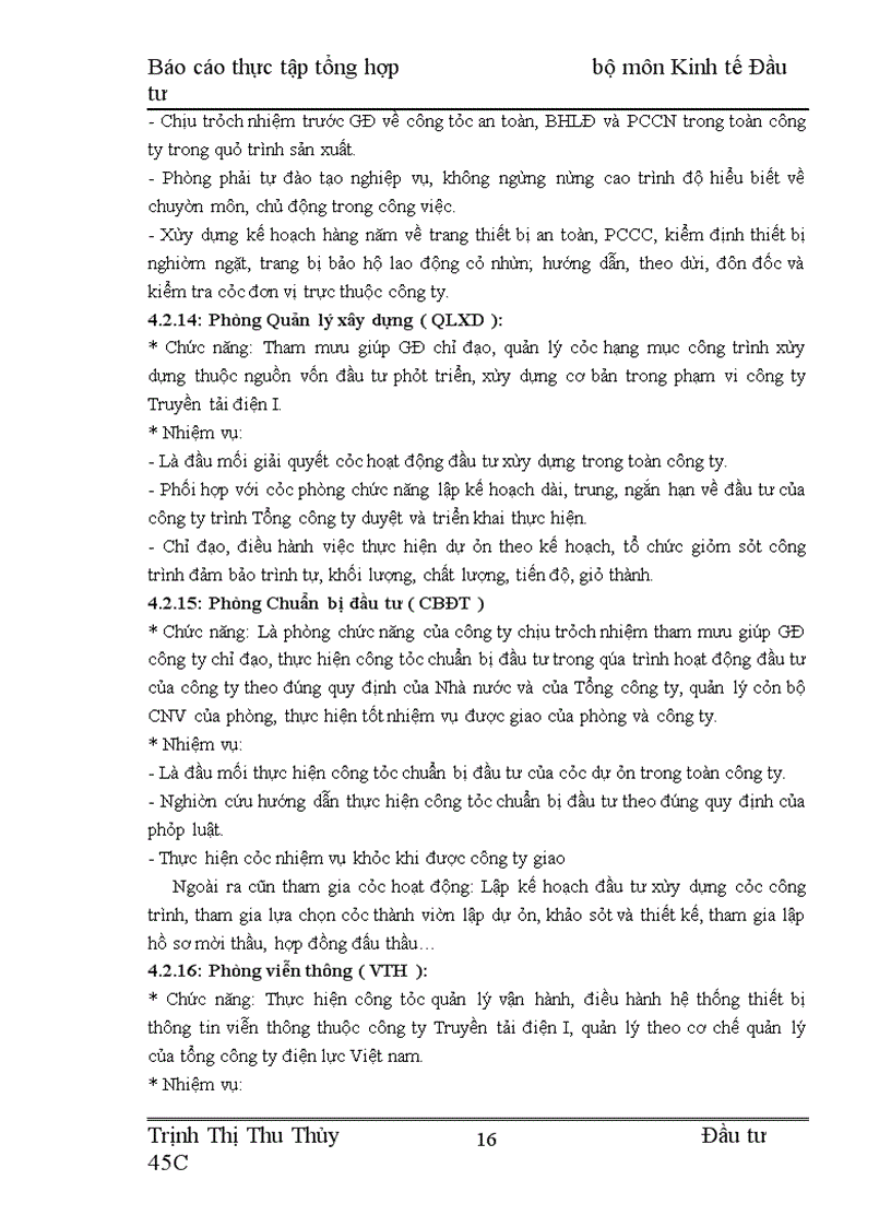 image for page Báo cáo tổng hợp tại Công ty Truyền tải điện I