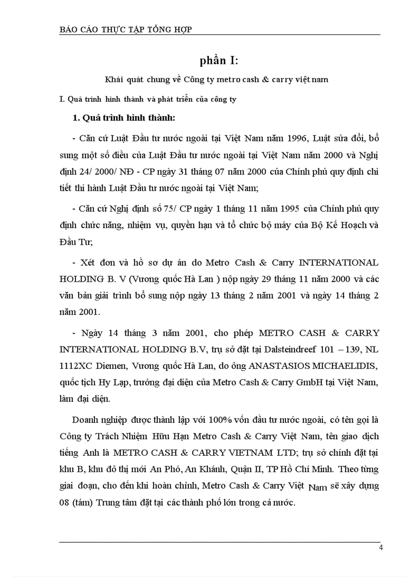 image for page Báo cáo thực tập tổng hợp Công ty Metro Cash & Carry Việt Nam