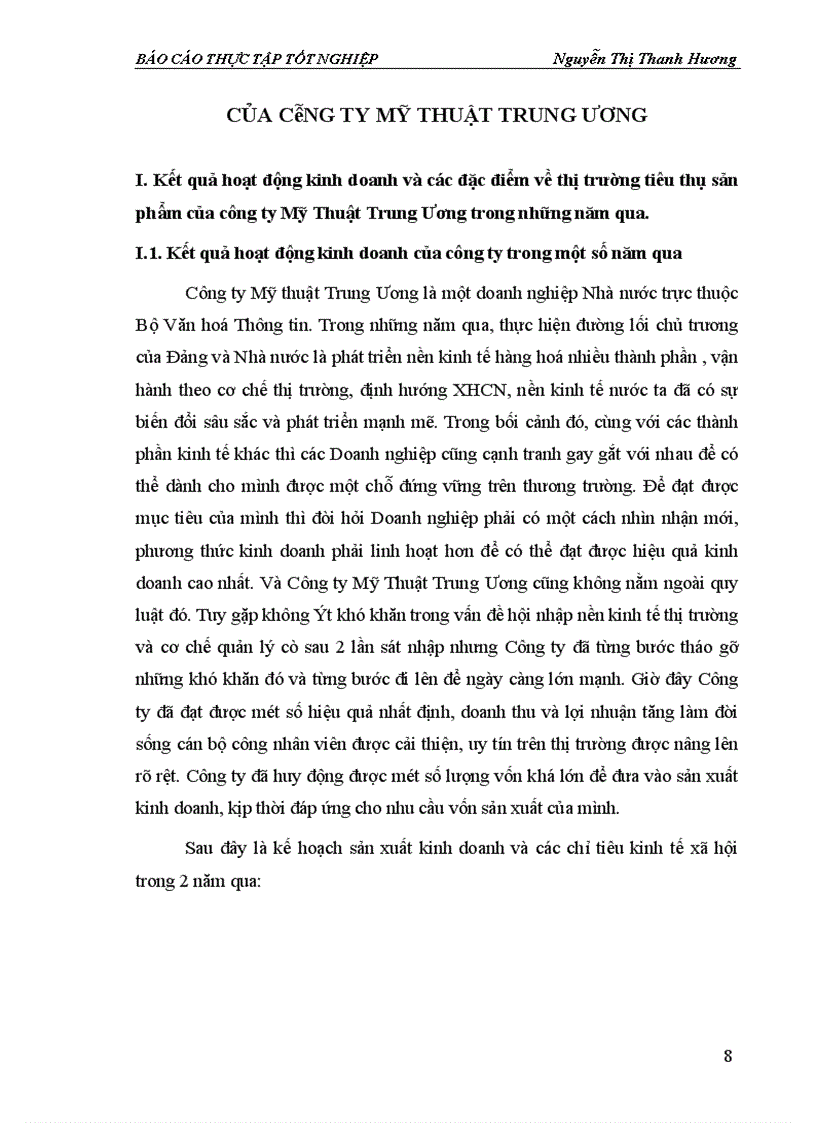 image for page Báo cáo thực tập tổng hợp Công ty Mỹ Thuật Trung ương