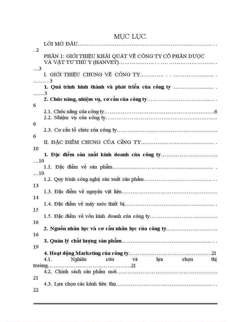 image for page Báo cáo thực tập tổng hợp tại công ty cổ phần Dược và vật tư thú y (HANVET)