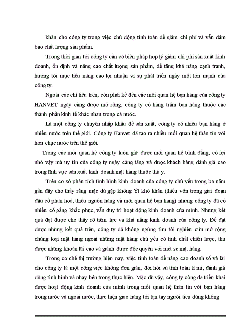 image for page Báo cáo thực tập tổng hợp tại công ty cổ phần Dược và vật tư thú y (HANVET)