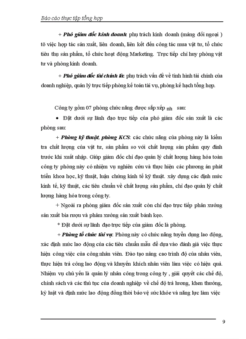 image for page Báo cáo thực tập tổng hợp Công ty cổ phần liên hợp thực phẩm Hà Tây