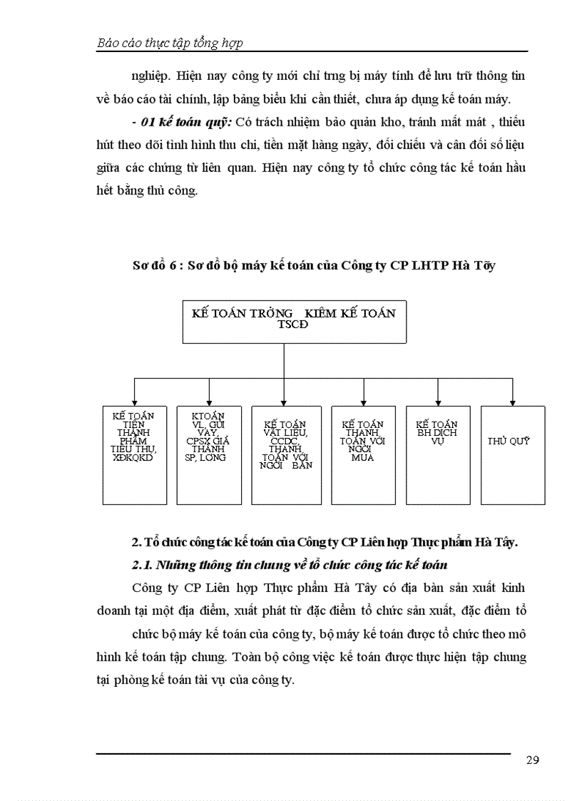 image for page Báo cáo thực tập tổng hợp Công ty cổ phần liên hợp thực phẩm Hà Tây