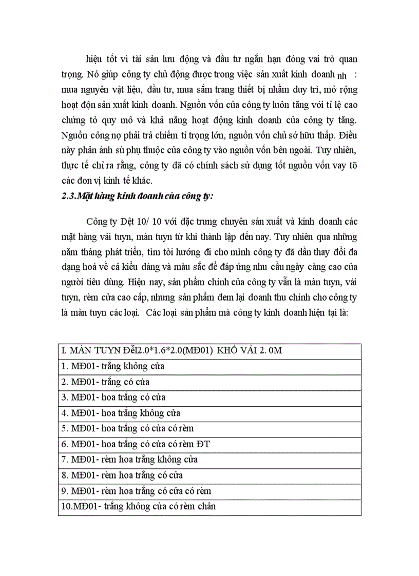 image for page Báo cáo thực tập tổng hợp tại công ty cổ phần Dệt 10/10