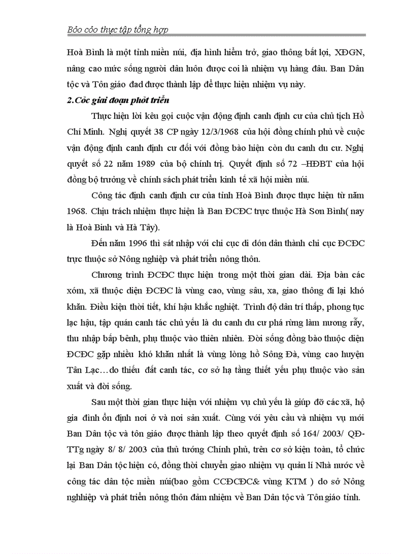 image for page Báo cáo thực tập tổng hợp tại Chi cục định canh định cư và vùng kinh tế mới Hoà Bình.