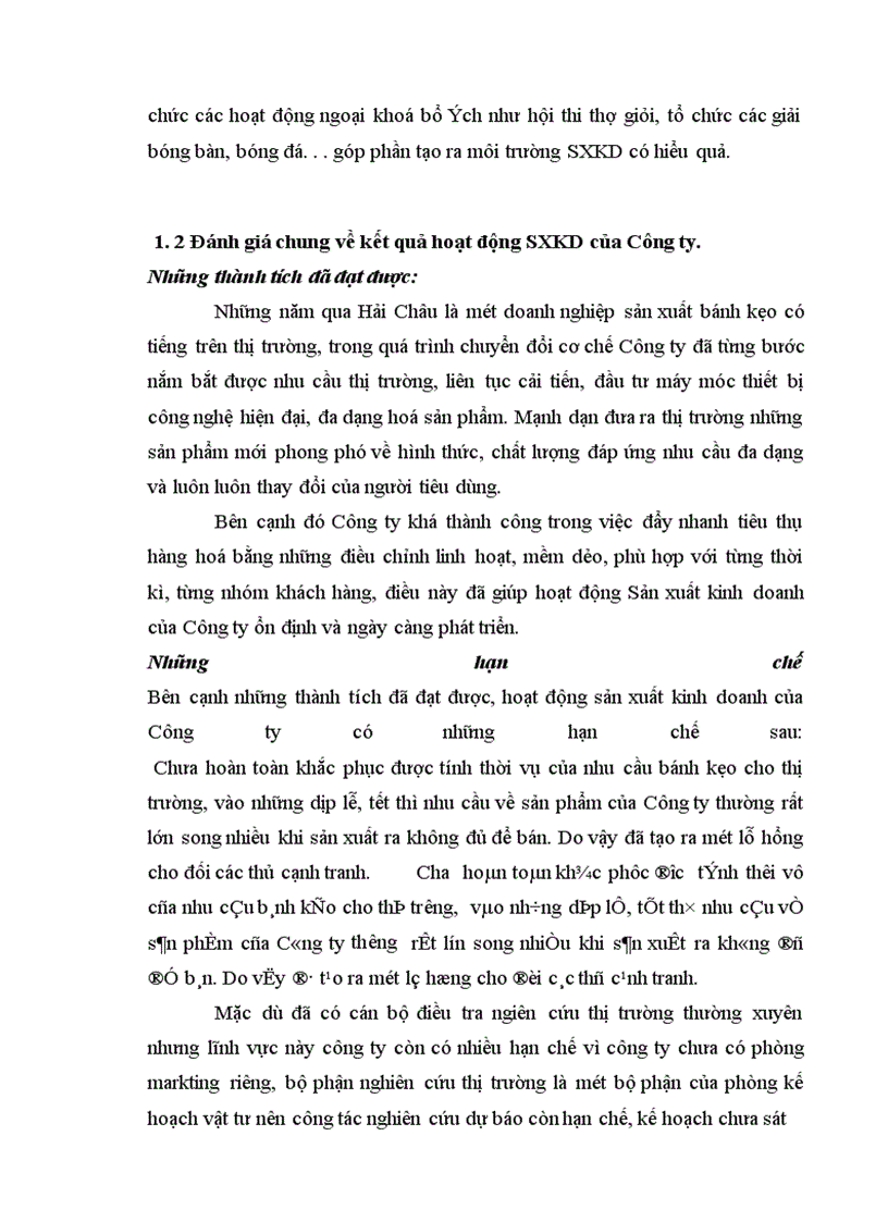 image for page Báo cáo thực tập tổng hợp tại Công ty bánh kẹo Hải Châu