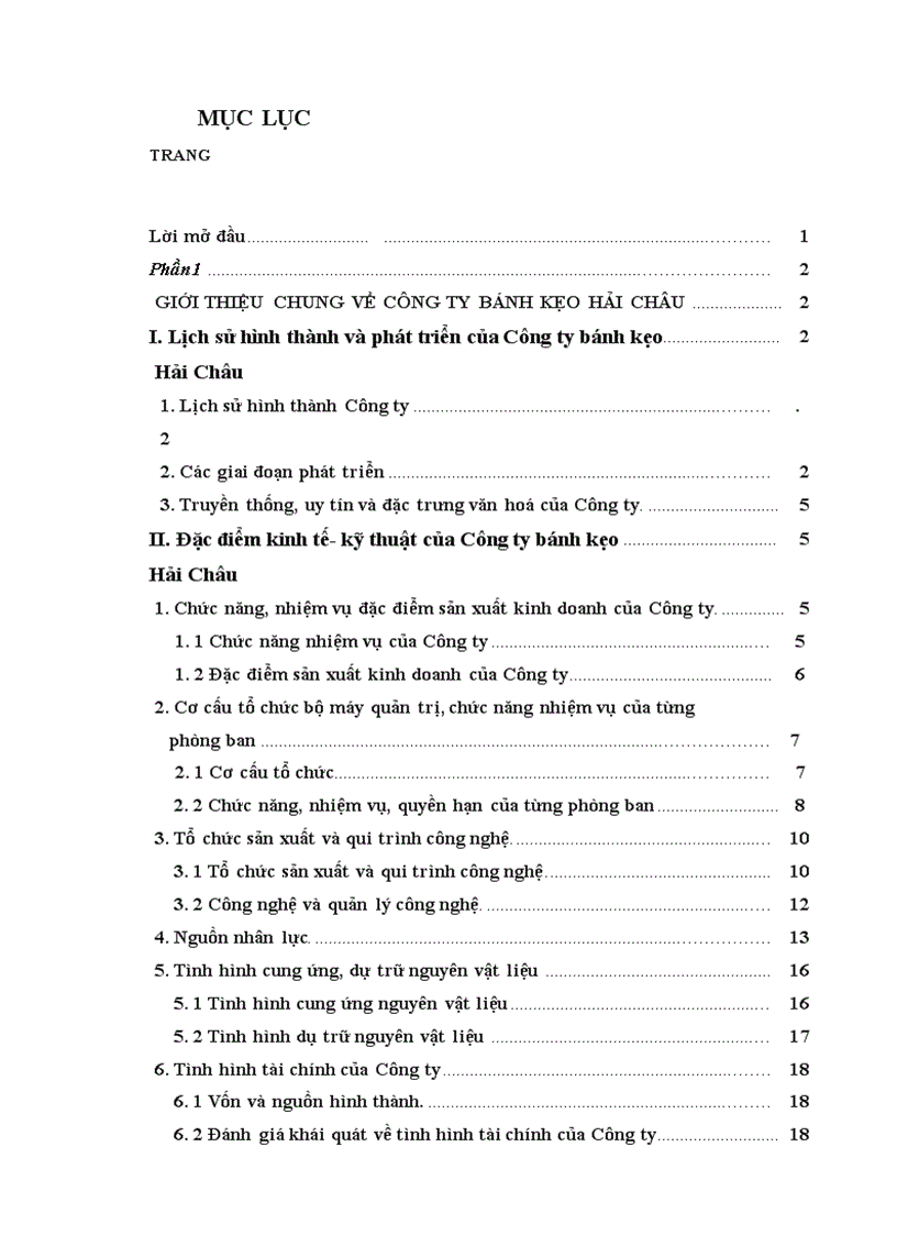 image for page Báo cáo thực tập tổng hợp tại Công ty bánh kẹo Hải Châu