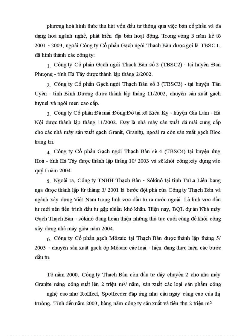 image for page Báo cáo thực tập tổng hợp tại Công ty Cổ phần Thạch Bàn (TBSC)