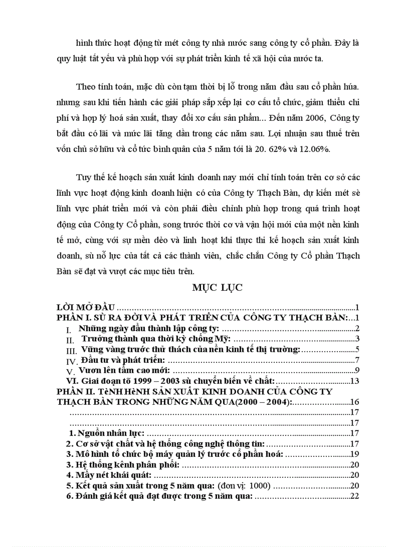 image for page Báo cáo thực tập tổng hợp tại Công ty Cổ phần Thạch Bàn (TBSC)