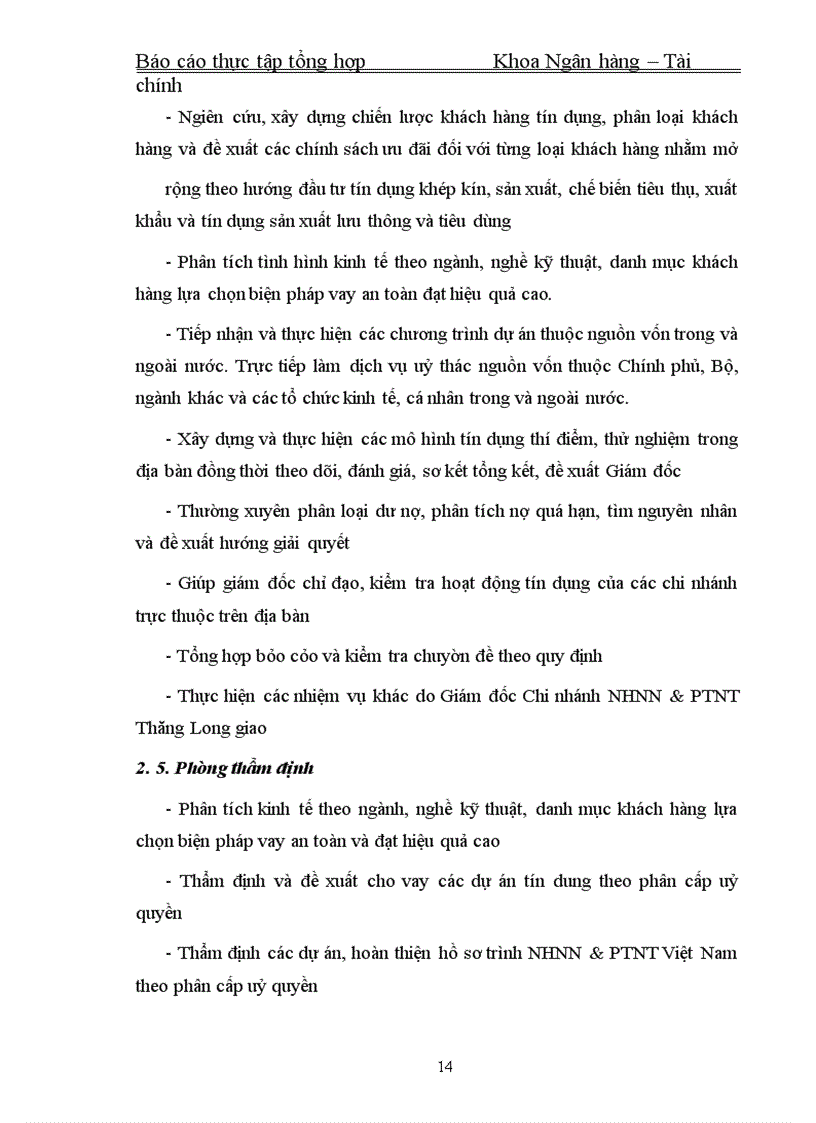 image for page Báo cáo thực tập tổng hợp tại chi nhánh Ngân hàng Nông nghiệp và phát triển nông thôn Thăng Long