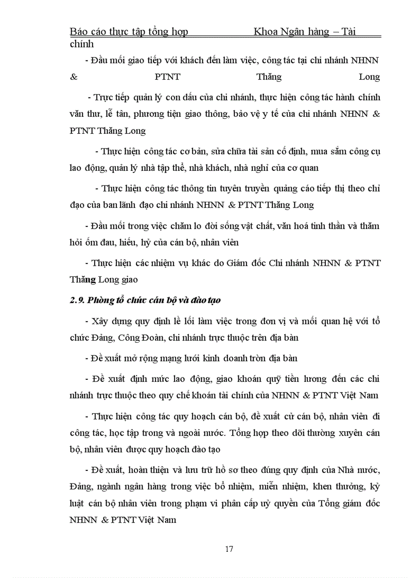 image for page Báo cáo thực tập tổng hợp tại chi nhánh Ngân hàng Nông nghiệp và phát triển nông thôn Thăng Long