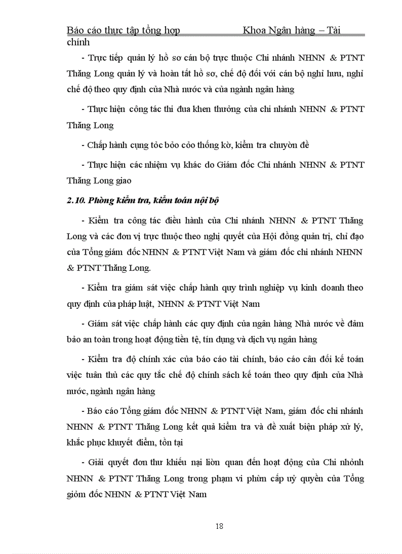 image for page Báo cáo thực tập tổng hợp tại chi nhánh Ngân hàng Nông nghiệp và phát triển nông thôn Thăng Long
