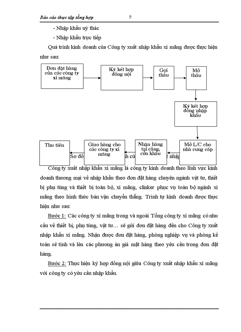 image for page Báo cáo thực tập tổng hợp tại Công ty xuất nhập khẩu xi măng