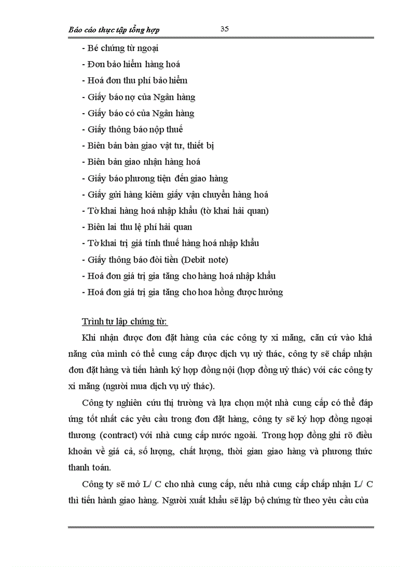 image for page Báo cáo thực tập tổng hợp tại Công ty xuất nhập khẩu xi măng