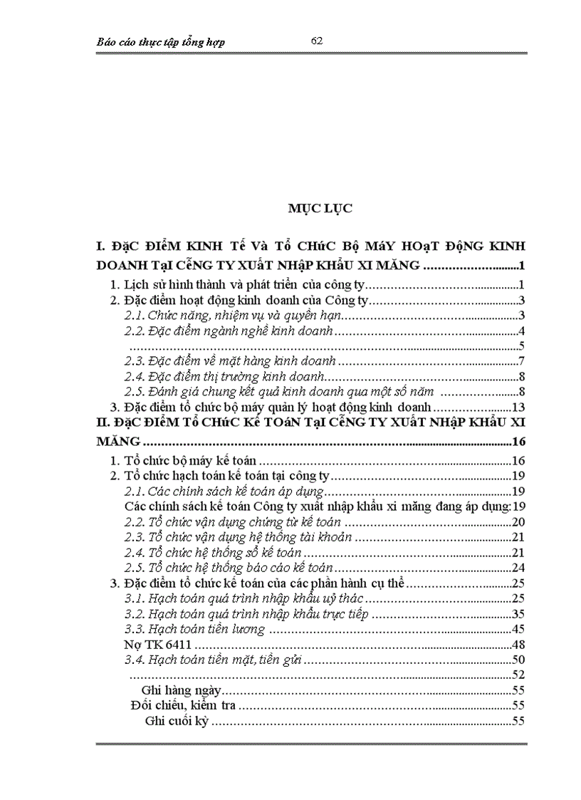 image for page Báo cáo thực tập tổng hợp tại Công ty xuất nhập khẩu xi măng