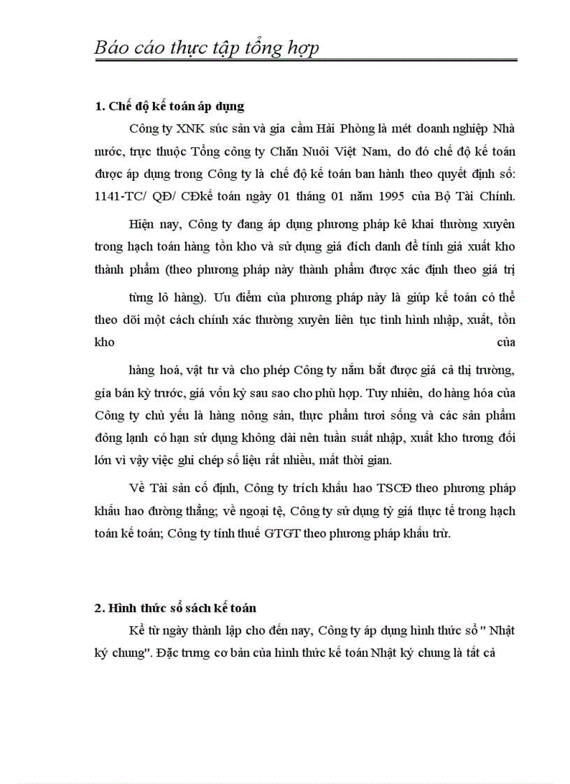 image for page Báo cáo thực tập tổng hợp tại Công ty XNK