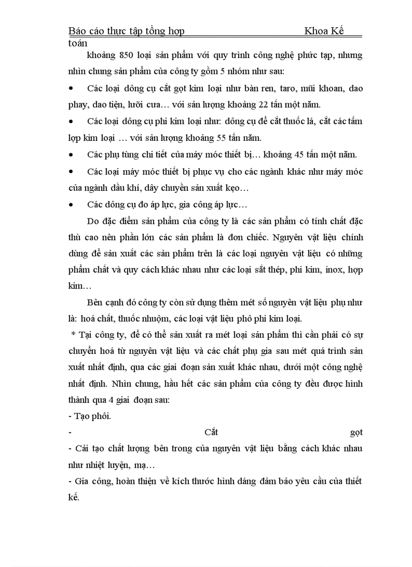 image for page Thực tập tổng hợp Khoa Kế toán về Công ty Cổ phần Dụng cụ số 1