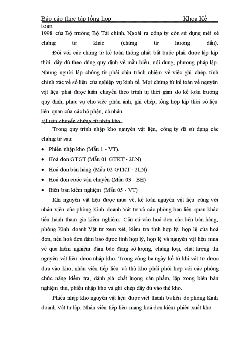 image for page Thực tập tổng hợp Khoa Kế toán về Công ty Cổ phần Dụng cụ số 1