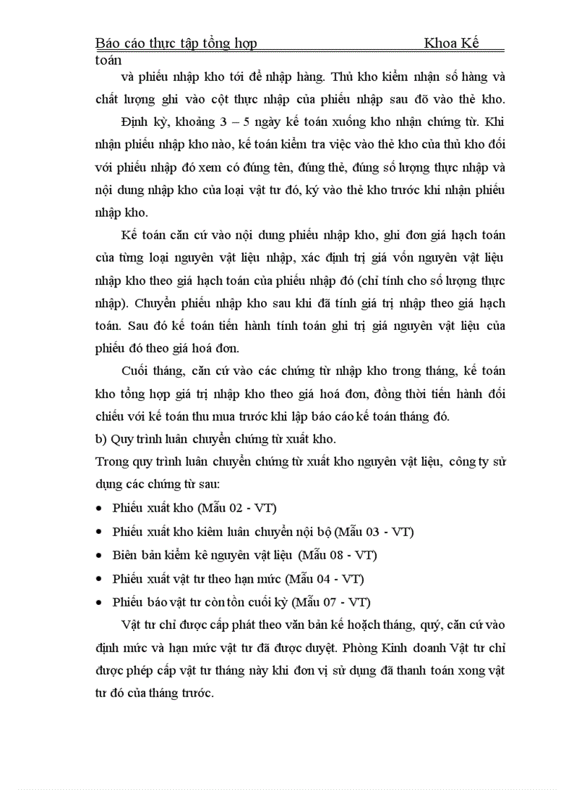 image for page Thực tập tổng hợp Khoa Kế toán về Công ty Cổ phần Dụng cụ số 1