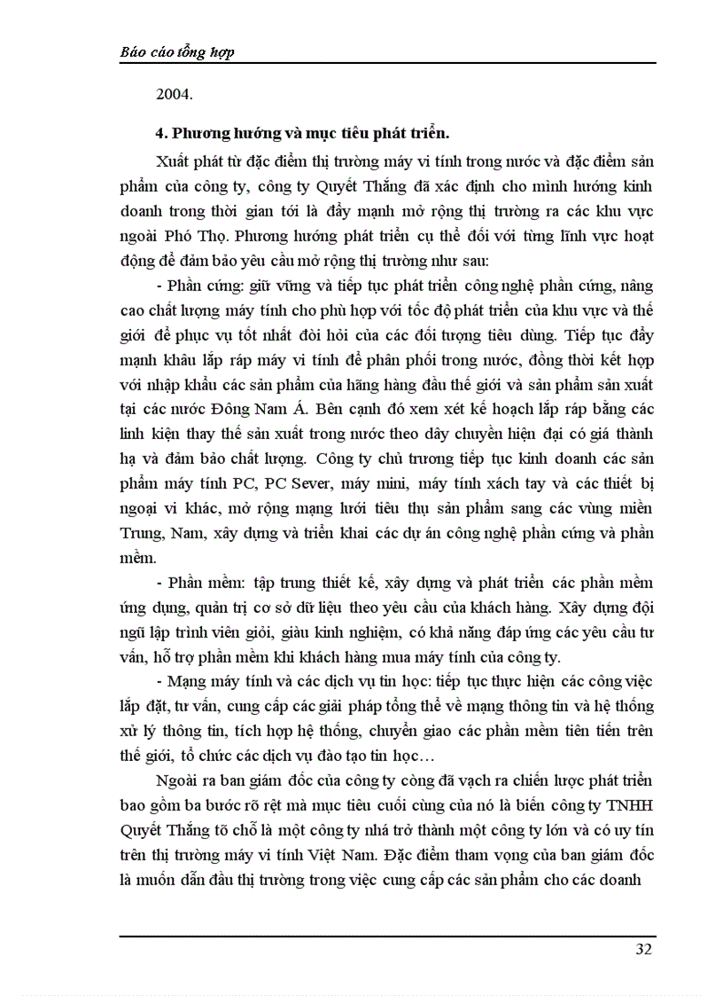 image for page Báo cáo thực tập Công ty TNHH TM Quyết Thắng