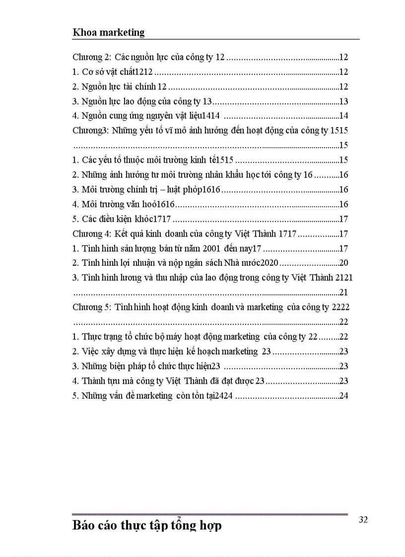 image for page Báo cáo thực tập TNHH Việt Thành