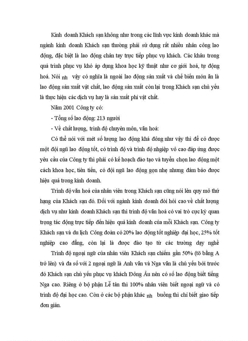 image for page Báo cáo thực tập tại Công ty khách sạn và du lịch Công đoàn Hà Nội