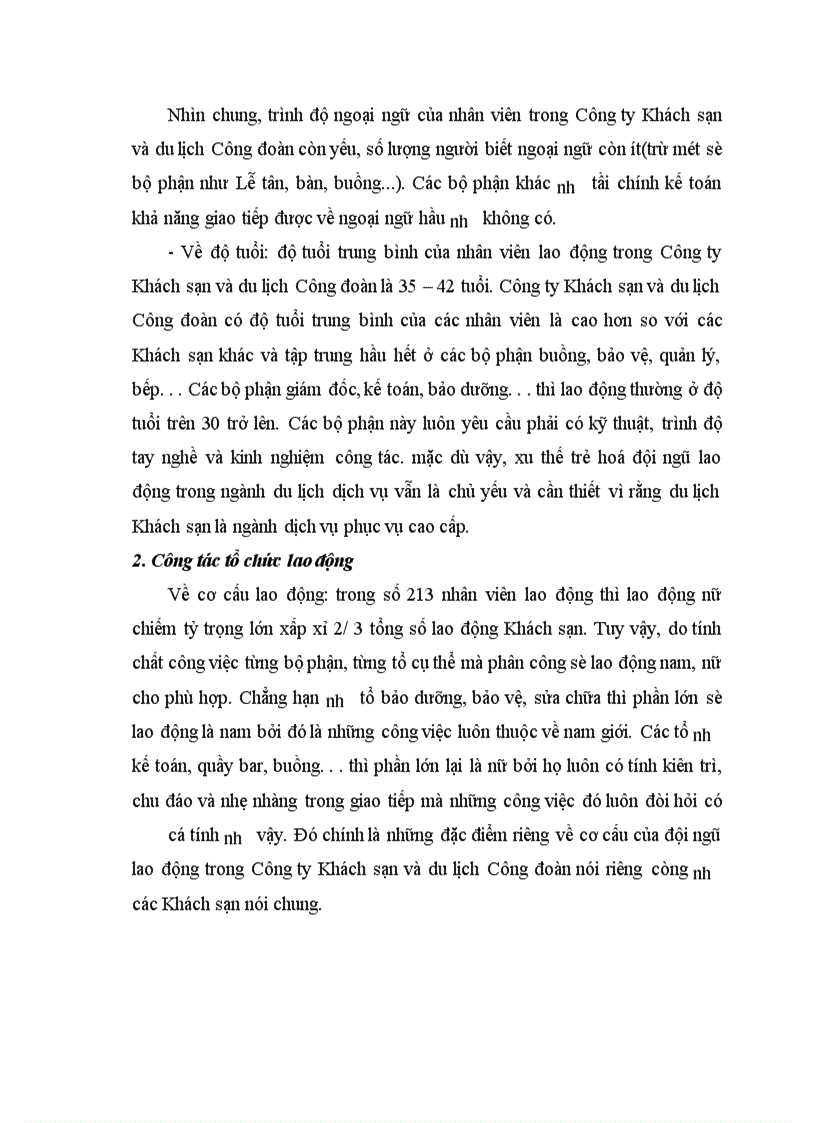 image for page Báo cáo thực tập tại Công ty khách sạn và du lịch Công đoàn Hà Nội