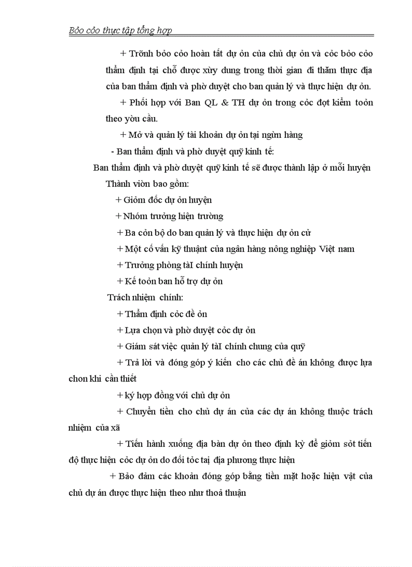 image for page Thực tập tổng hợp về tổ chức CECI và Dự án ILMC