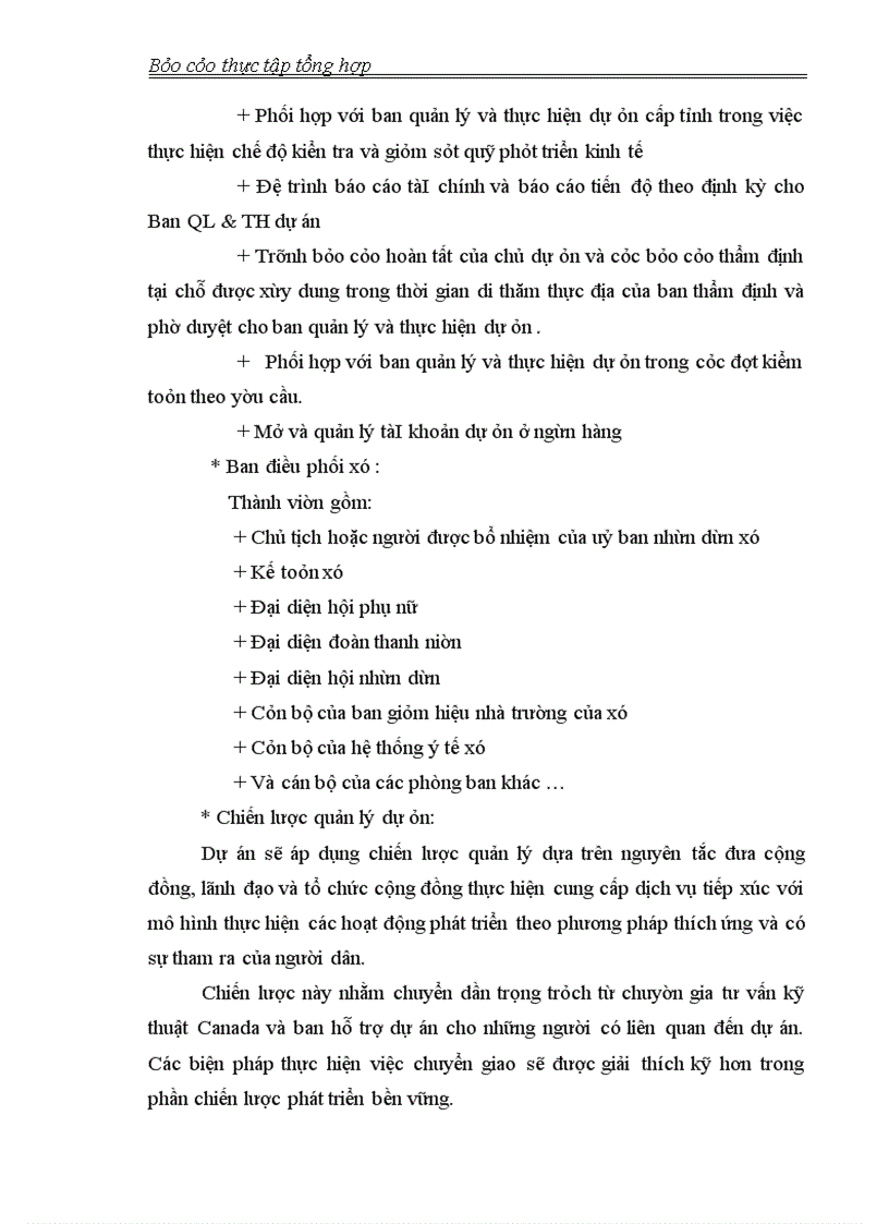 image for page Thực tập tổng hợp về tổ chức CECI và Dự án ILMC