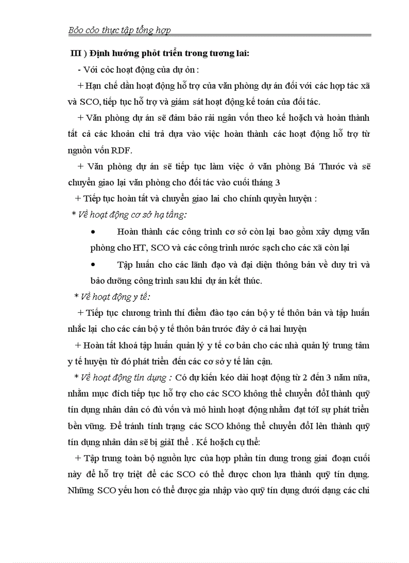 image for page Thực tập tổng hợp về tổ chức CECI và Dự án ILMC