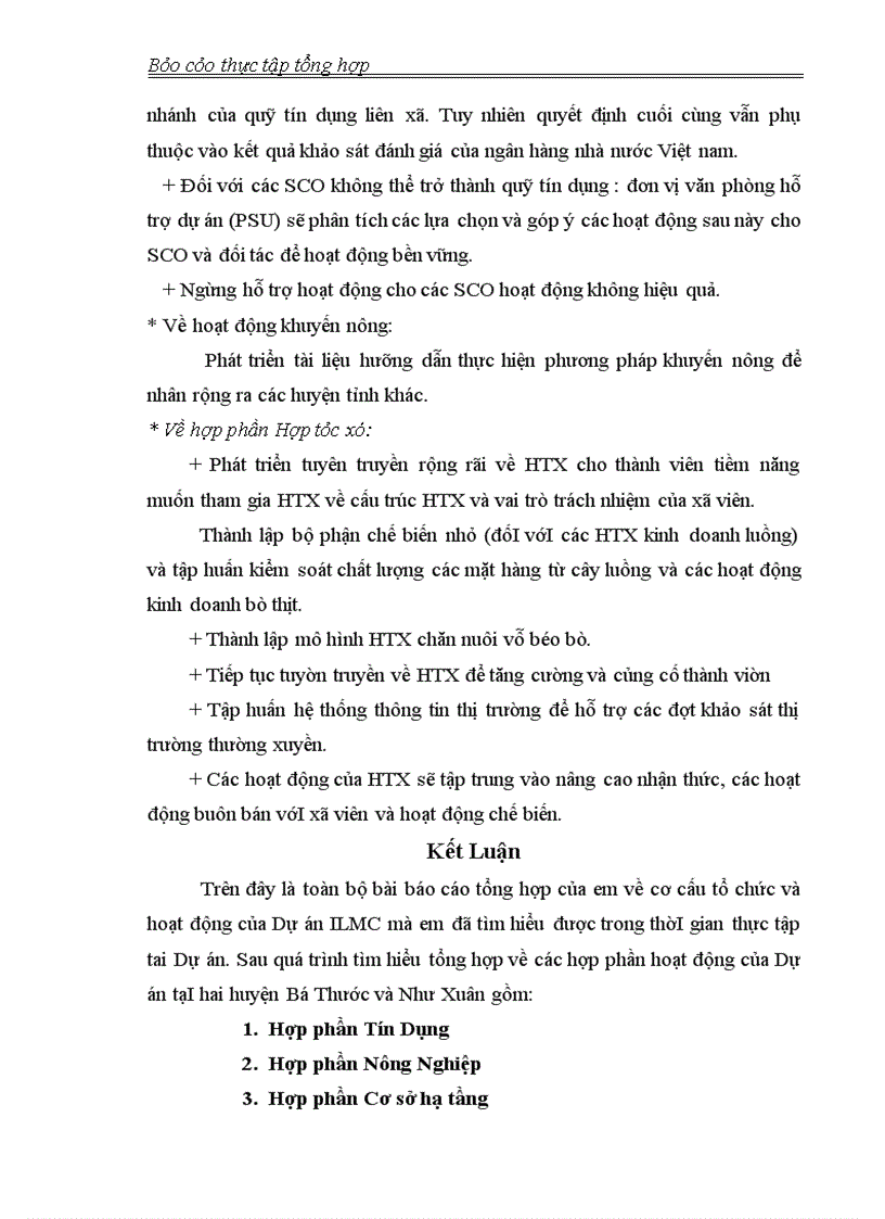 image for page Thực tập tổng hợp về tổ chức CECI và Dự án ILMC